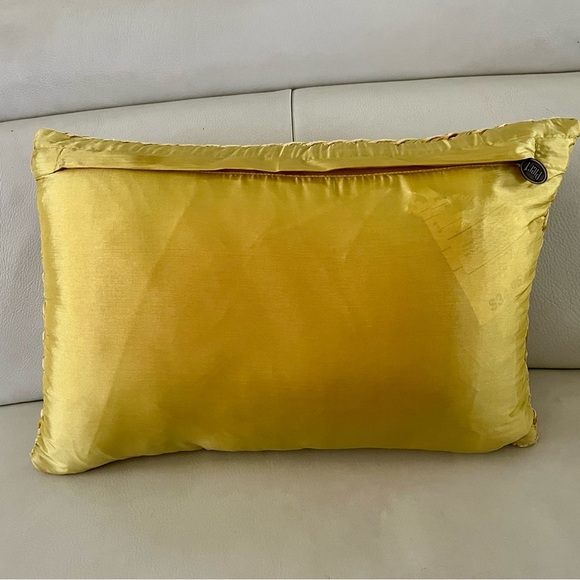 Yellow Textured Throw Pillow Pier one 13/18 inches - Picture 3 of 10